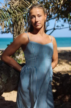 Linden Stripe Midi Dress