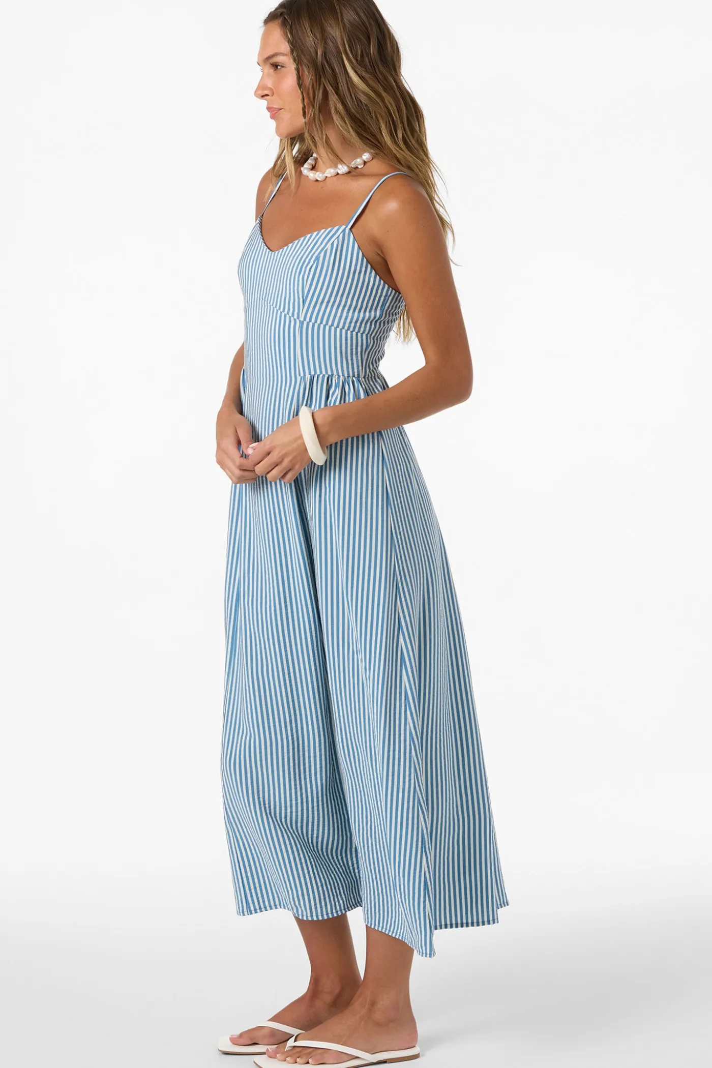 Linden Stripe Midi Dress