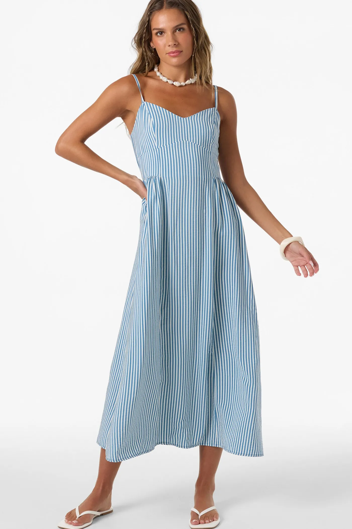 Linden Stripe Midi Dress