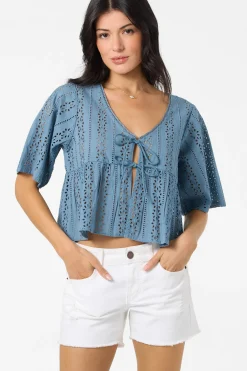 Loni Eyelet Top