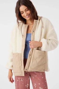 Meena High Pile Fleece Quilted Jacket