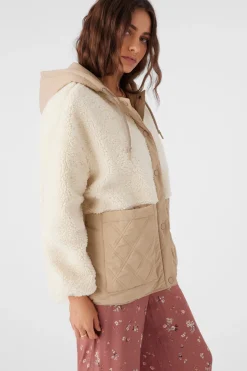 Meena High Pile Fleece Quilted Jacket