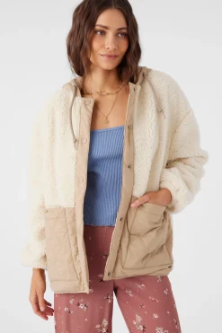 Meena High Pile Fleece Quilted Jacket