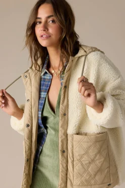 Meena High Pile Fleece Quilted Jacket