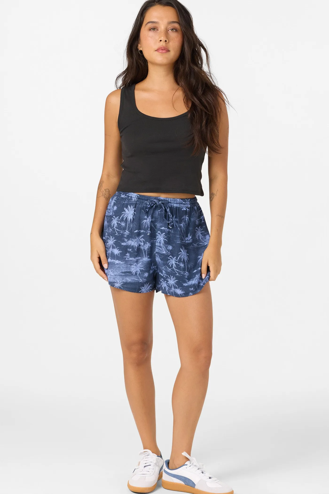 Millie Tropical Scene Beach Shorts