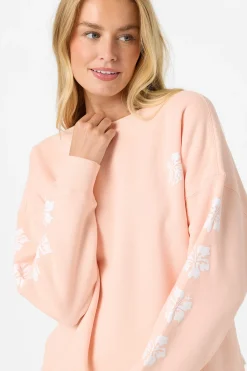 Mini Hibis Oversized Crew Neck Fleece