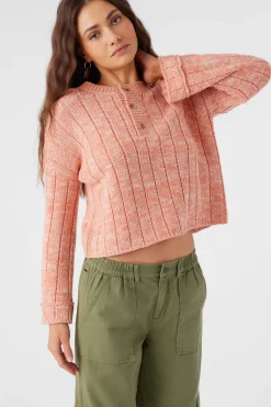 Oceanfront Henley Long Sleeve Sweater