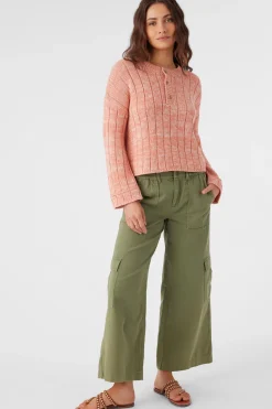 Oceanfront Henley Long Sleeve Sweater
