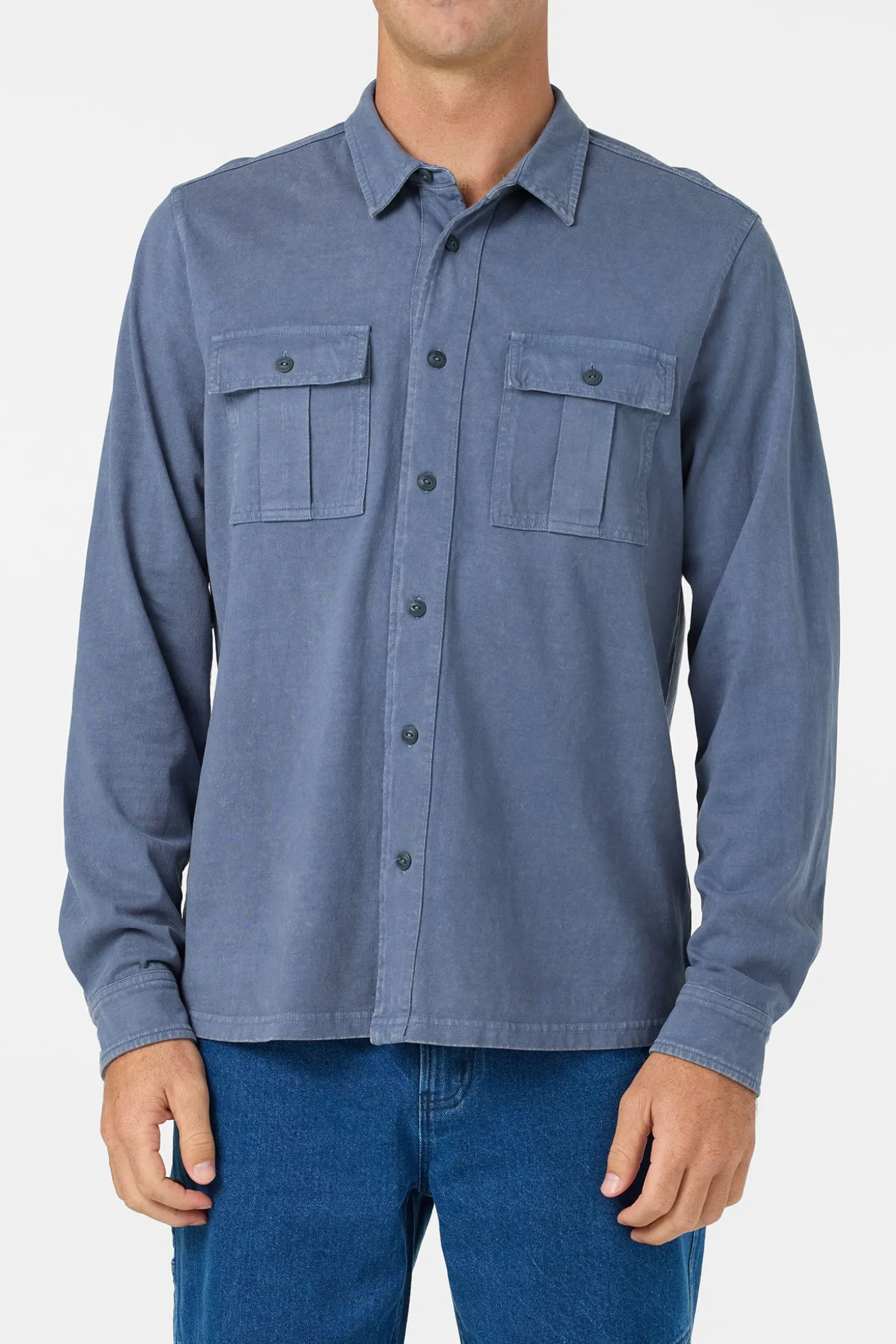 O'Riginals Long Sleeve Button Front Knit Shirt