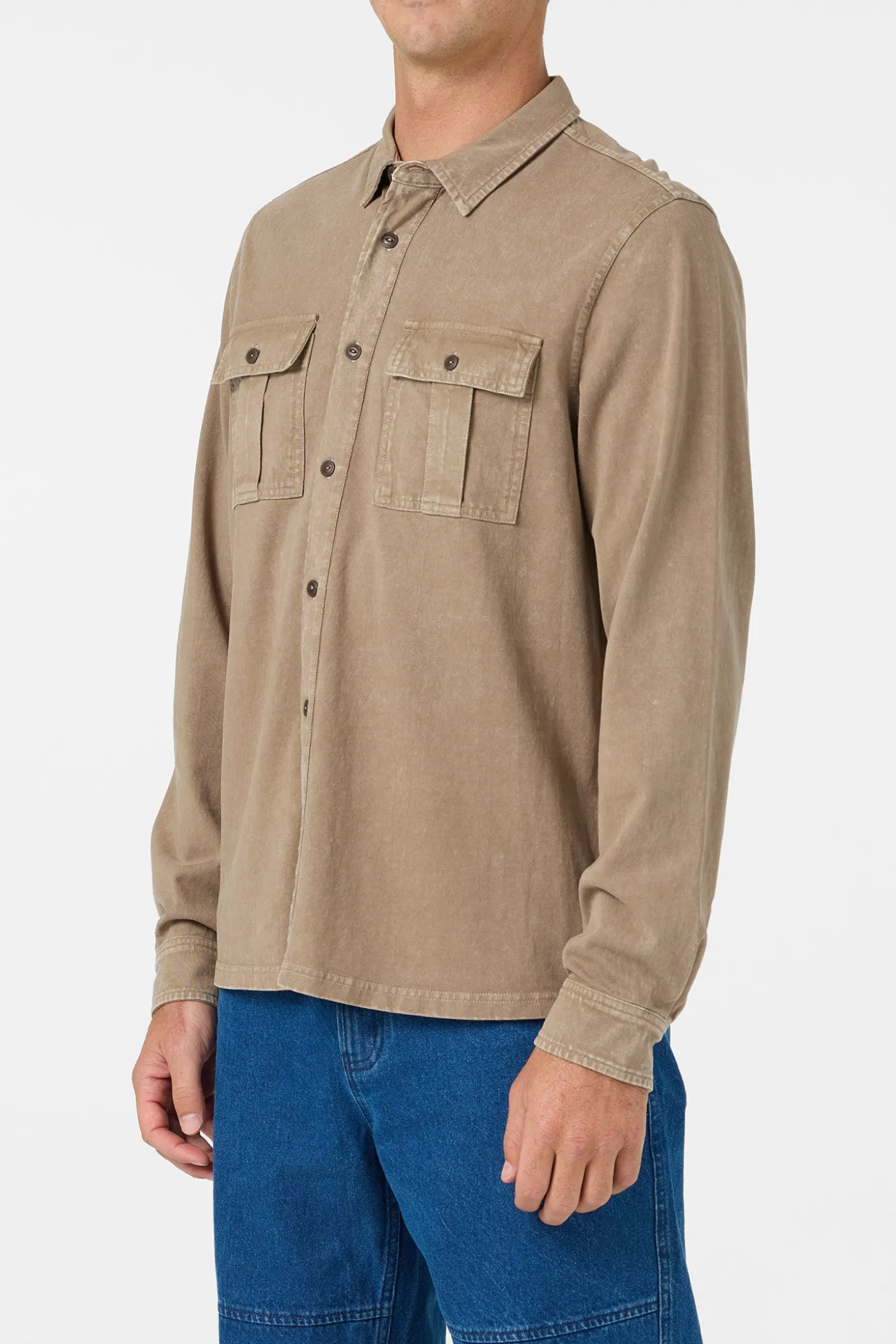 O'Riginals Long Sleeve Button Front Knit Shirt