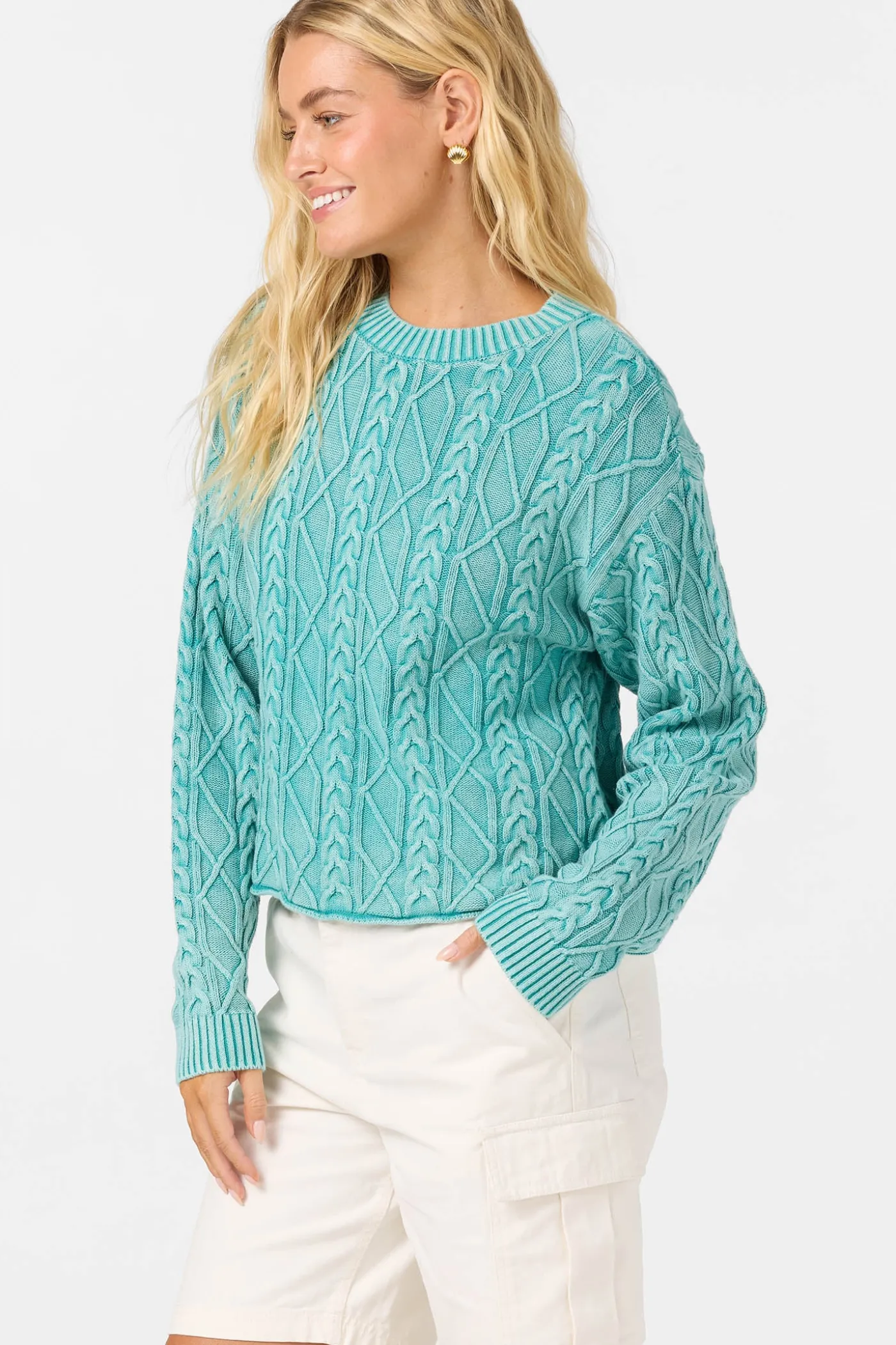O'Riginals Misha Cable Knit Long Sleeve Sweater