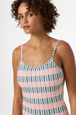 Performance Shadow Bay Printed One-Piece
