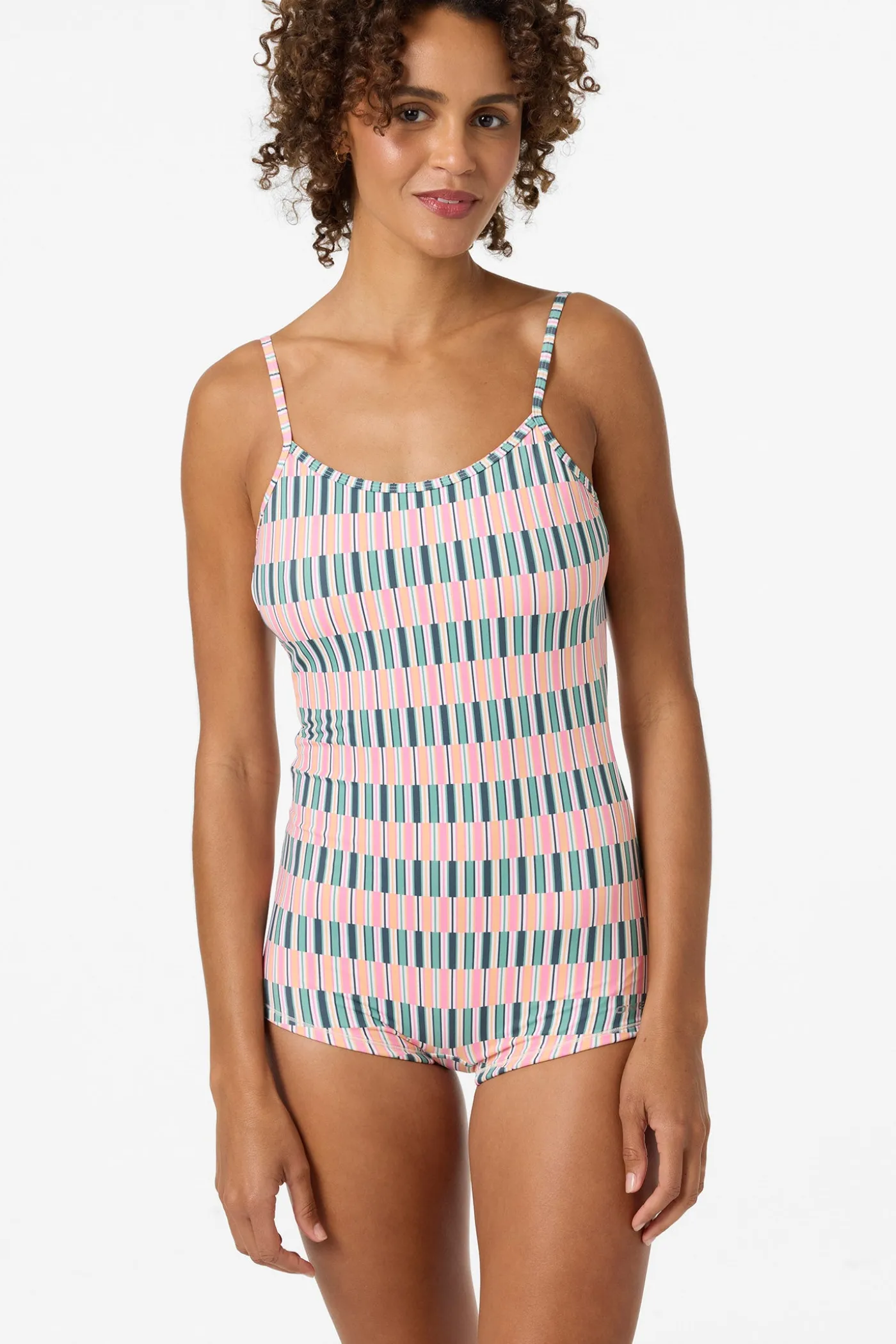 Performance Shadow Bay Printed One-Piece