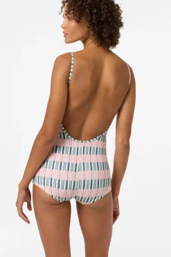 Performance Shadow Bay Printed One-Piece