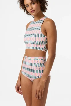 Performance Surf Glenwood High Neck Printed Active Top