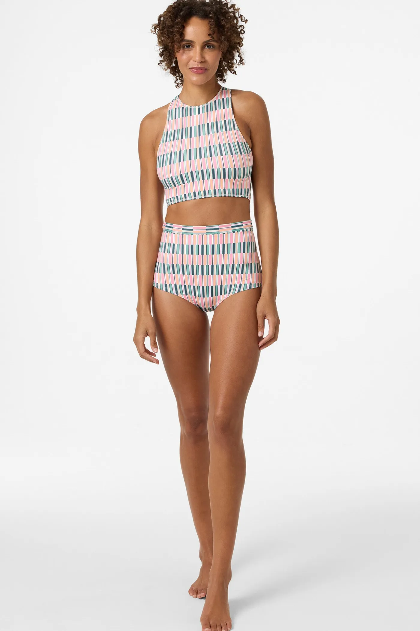 Performance Surf Glenwood High Neck Printed Active Top