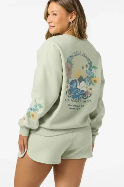 Petal Oversized Crew Neck Fleece