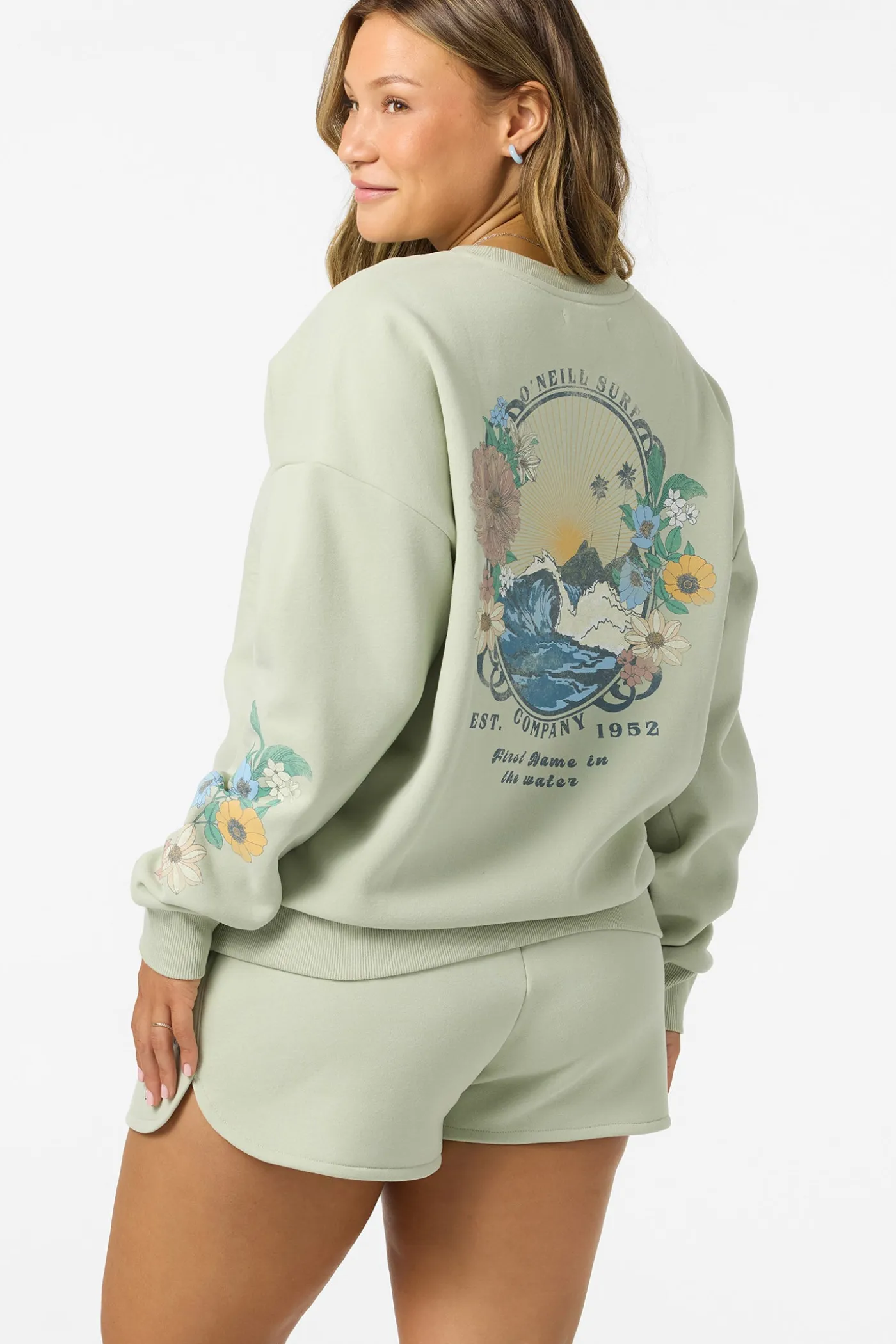 Petal Oversized Crew Neck Fleece