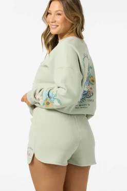 Petal Scallop Fleece Lounge Shorts