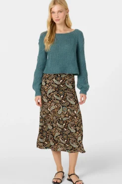 Sunni Rosalia Paisley Midi Skirt