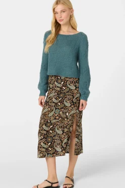 Sunni Rosalia Paisley Midi Skirt