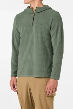 TRVLR Hooded Quarter Zip Long Sleeve Pullover