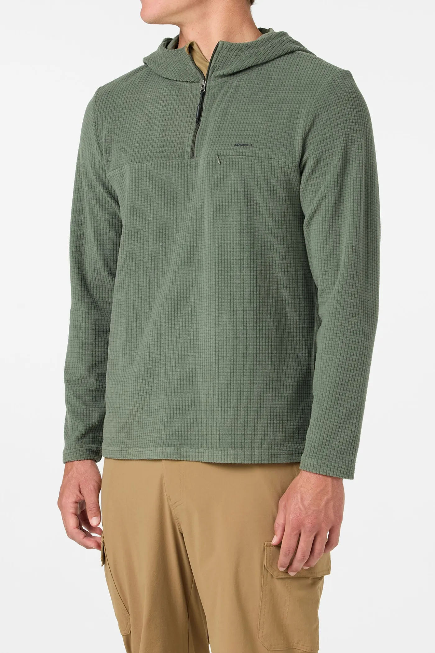 TRVLR Hooded Quarter Zip Long Sleeve Pullover