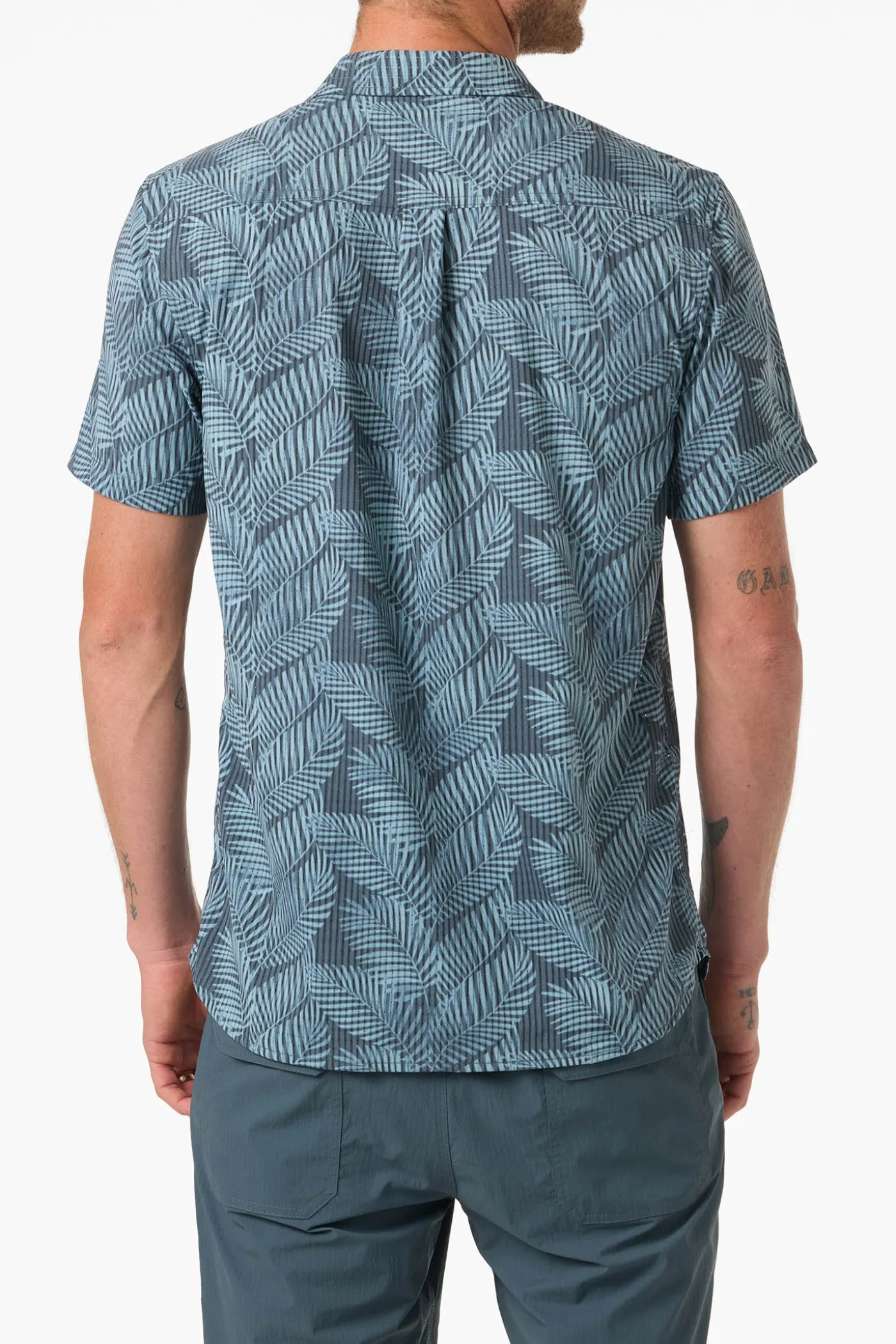TRVLR Perforated Printed Standard Fit Shirt