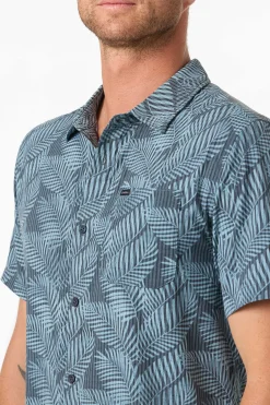 TRVLR Perforated Printed Standard Fit Shirt