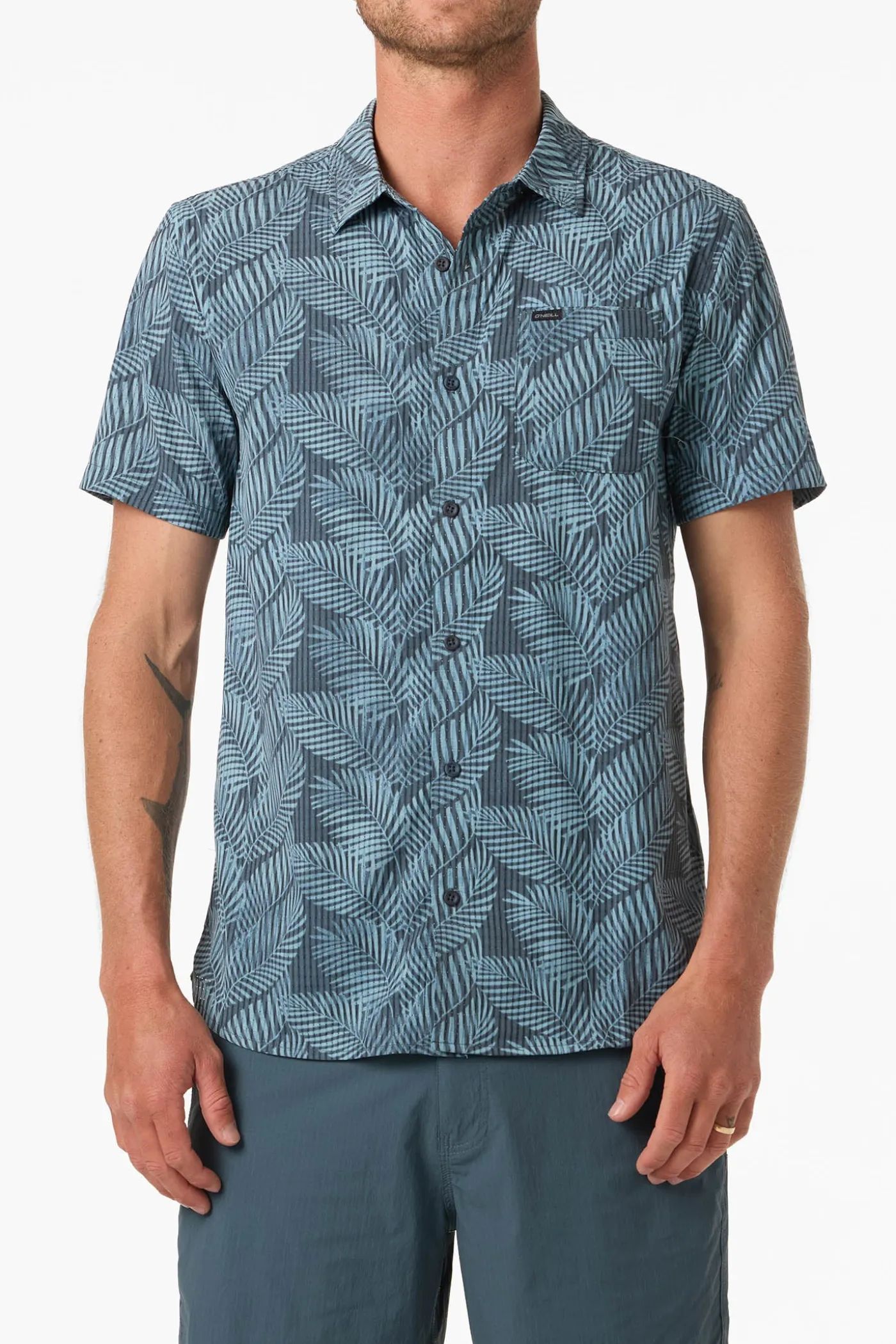 TRVLR Perforated Printed Standard Fit Shirt
