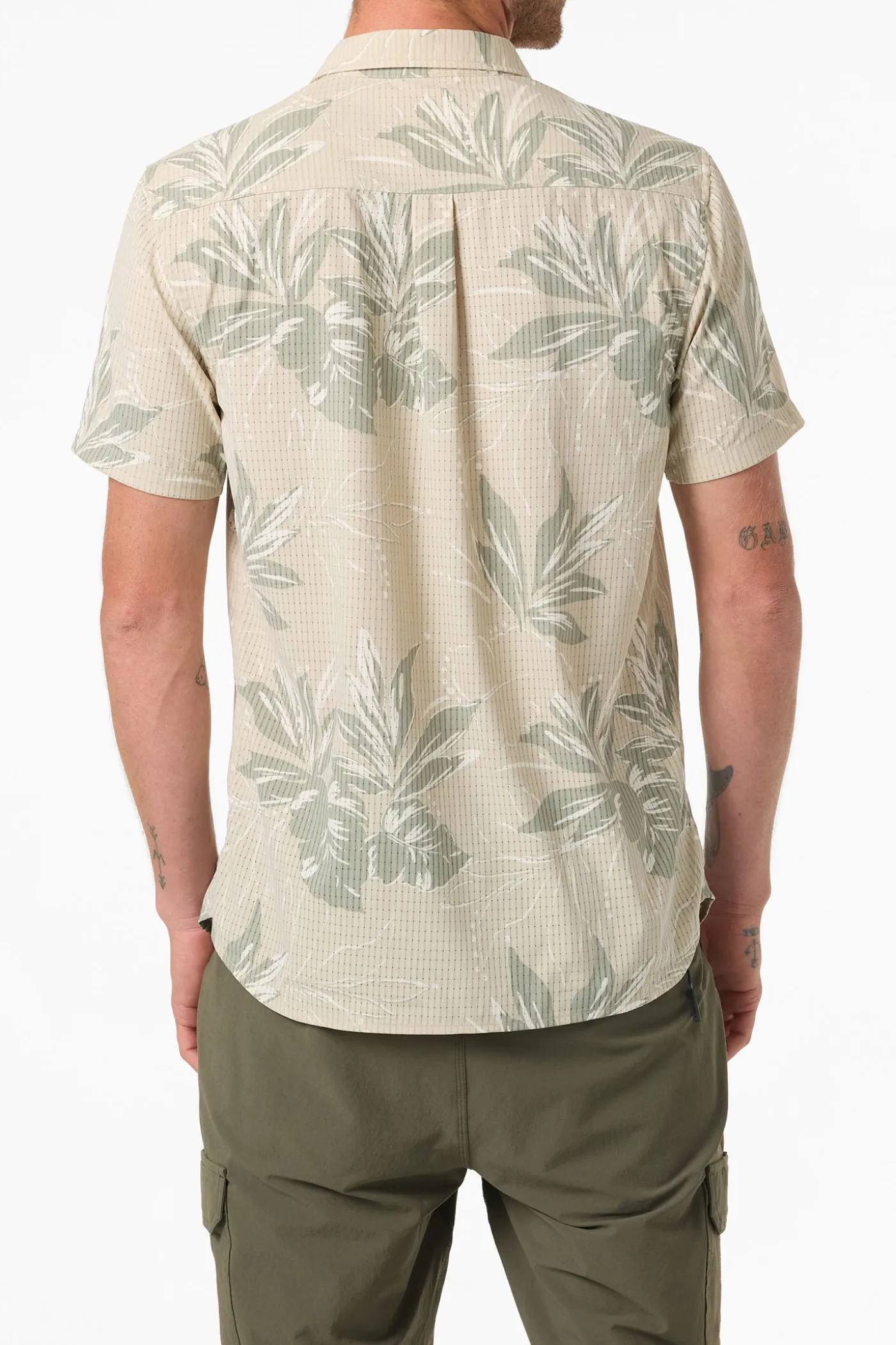 TRVLR Perforated Printed Standard Fit Shirt