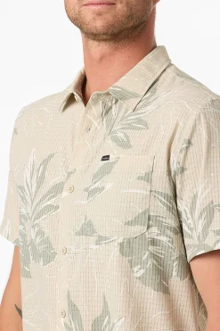 TRVLR Perforated Printed Standard Fit Shirt