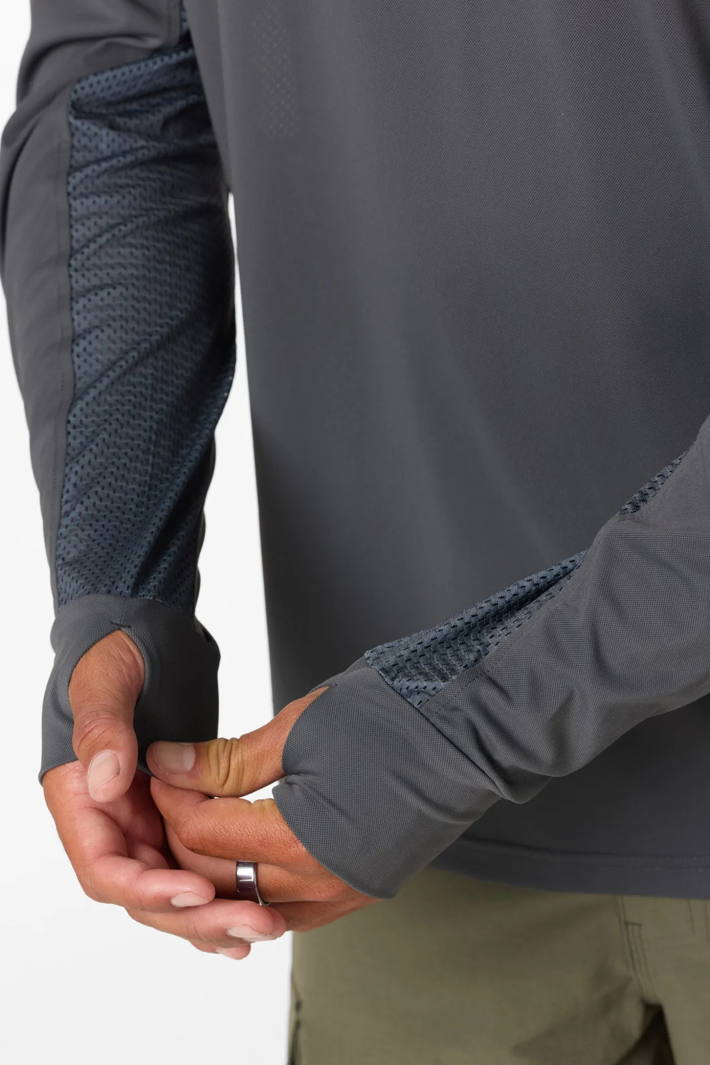 TRVLR UPF Elevated Hooded Long Sleeve Pullover