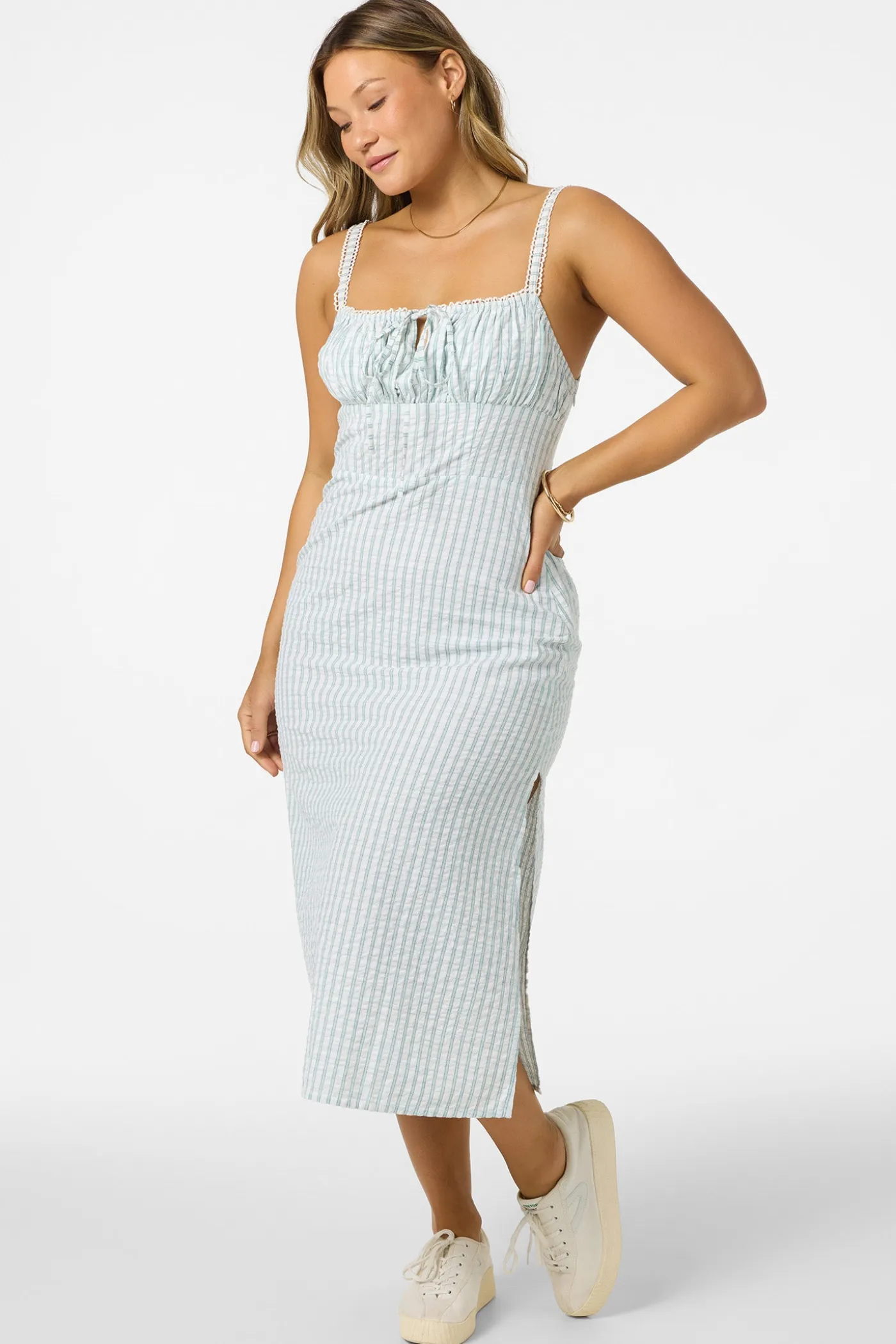 Wiley Plaid Dress Midi Dress
